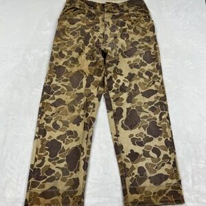 Sears Roebuck Hunting Pants Mens Brown Duck Hunter Camo Vintage Canvas